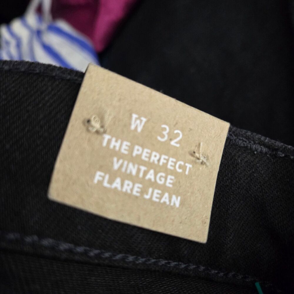 Madewell The Perfect Vintage Flare Black Jeans Women's Size 32 sherborn wash NWT - Picture 9 of 11